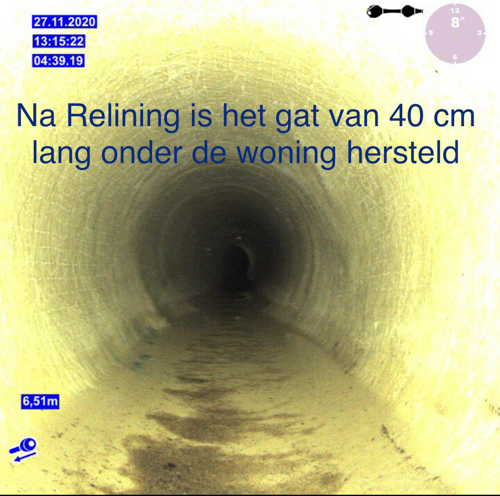 Camerabeeld en doorkijk van afvoer - RIR Leidingtechniek B.V. riool-rir-riooltechniek-kous-relining-inliner-relining